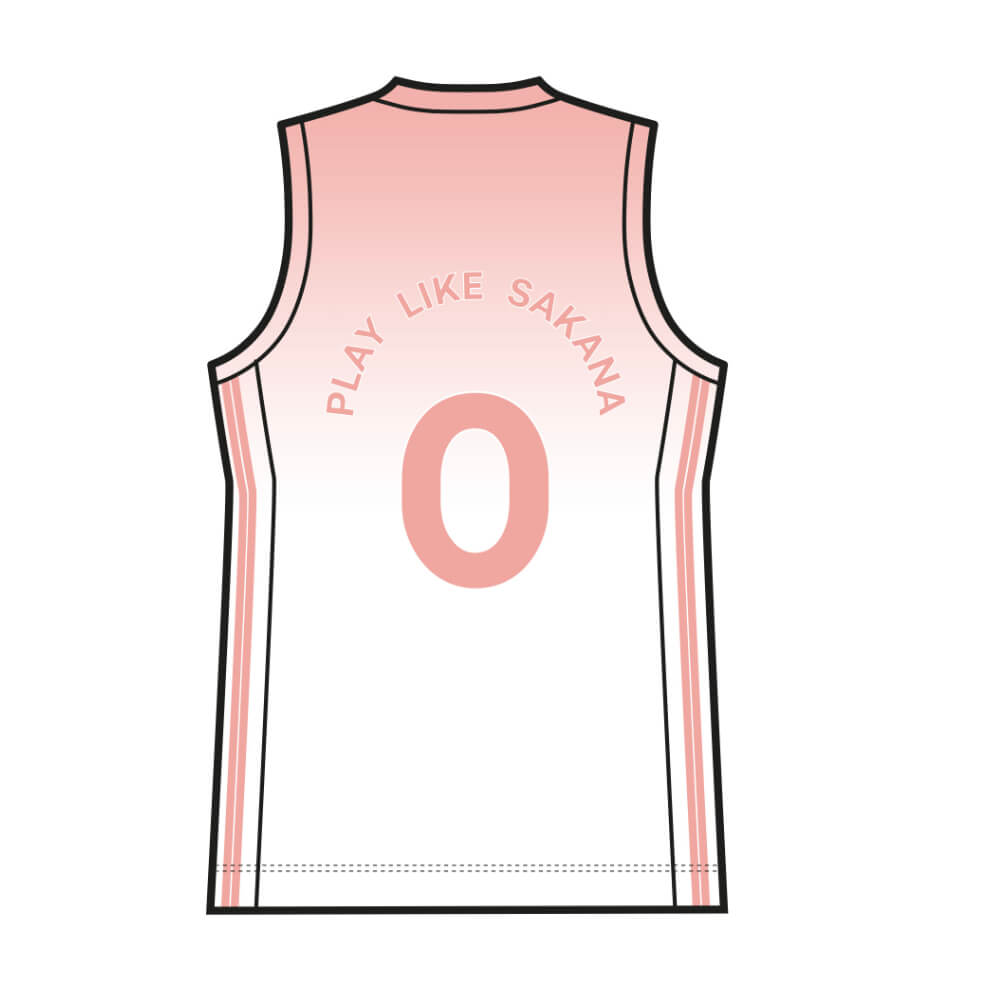 Maillot de basket Zéro x Sakana extérieur verso Maillot de basket Zéro x Sakana extérieur verso