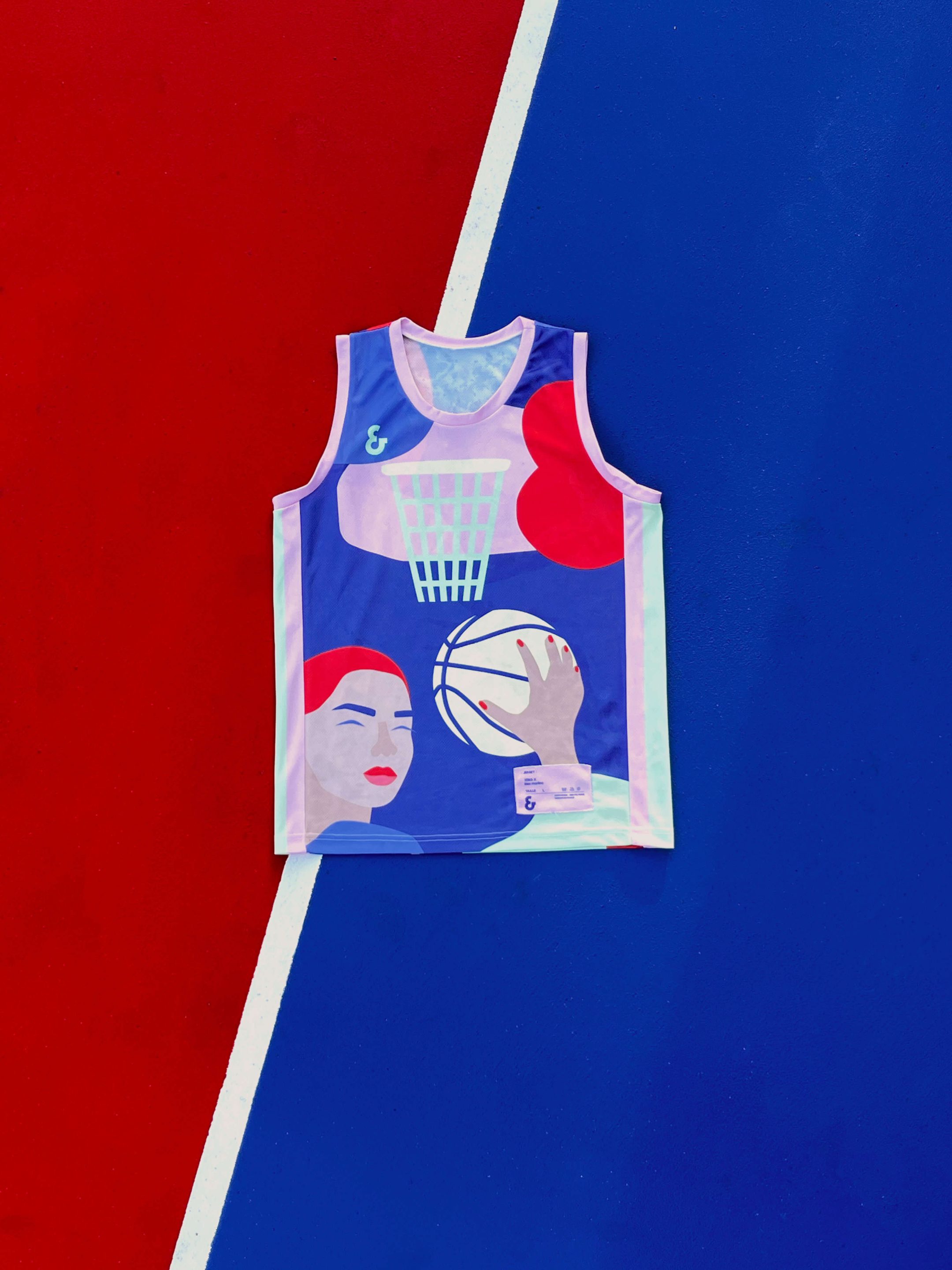 Noël : 3 bonnes raisons d’offrir un maillot de basket Zéro ! 2 Maillot de basket Zéro x Elsa Martino (Recto)